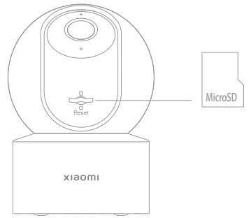 Mi 360° Home Security Camera User Manual - Installing a microSD card