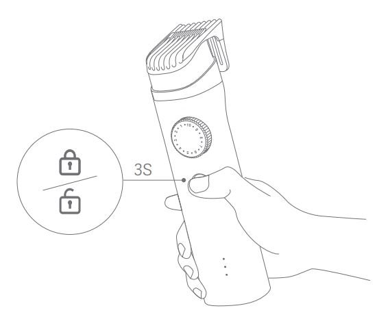 Mi Corded & Cordless Waterproof Beard Trimmer 40 length settings User Manual - Travel lock