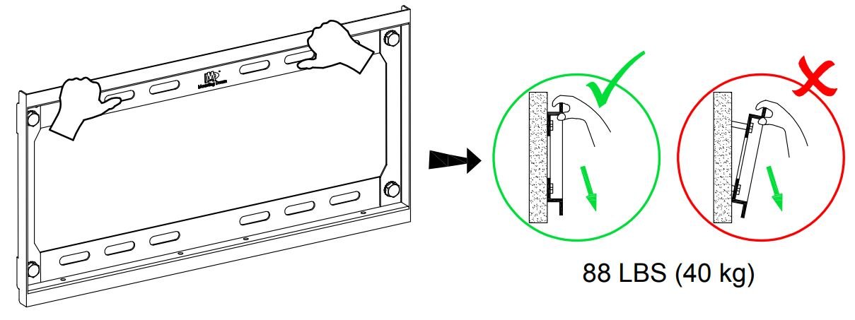 Mounting Dream MD2268-MK Tilting TV Mounts for Most 26-55 Inch LED User Manual - Before hanging TV