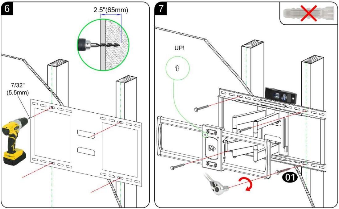 Mounting Dream MD2298 TV Wall Mount Bracket User Manual - To prevent the TV falling down