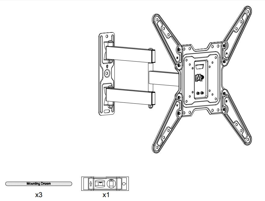 Mounting Dream TV Wall Mount MD2413-MX INSTALLATION INSTRUCTION - figure 1