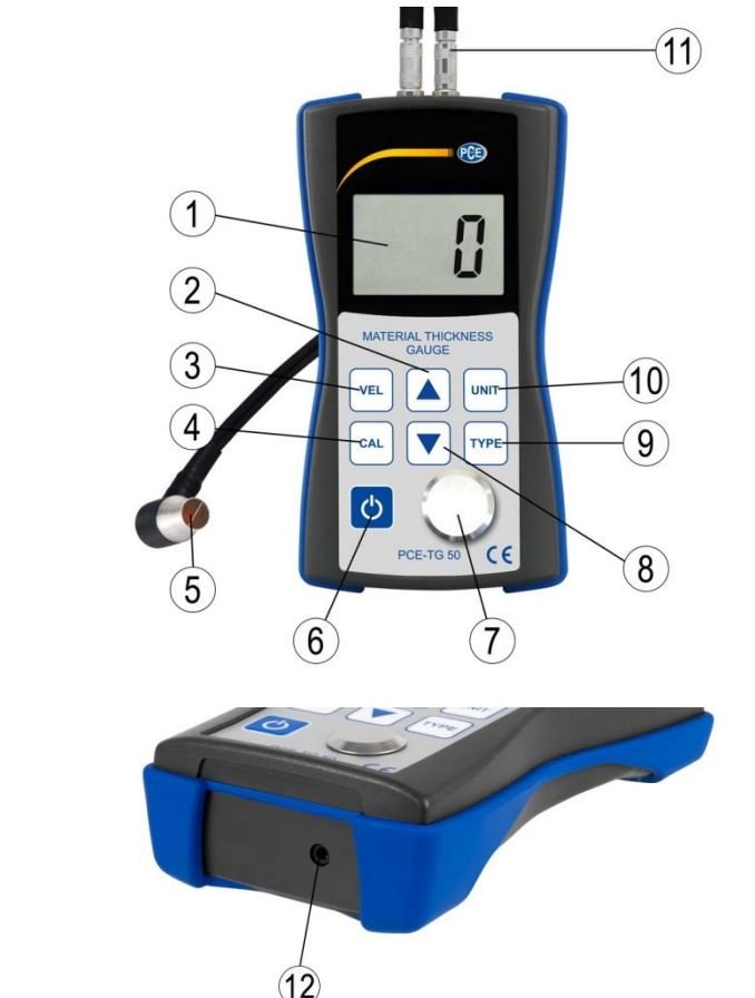 PCE-TG 50 Material Thickness Gauge User Manual - Device