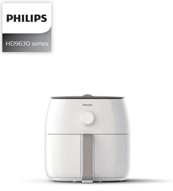 Philips HD9630-98 Premium Airfryer XXL User Manual
