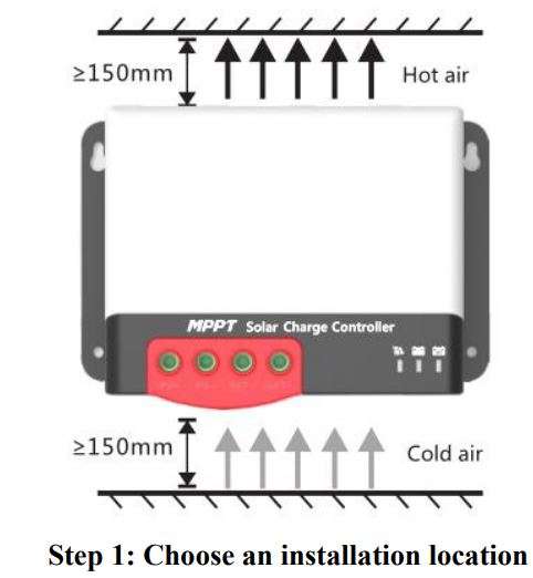 SRNE Solar MC2420N10 MC Series MPPT Solar Charge Controller User Manual - Choose an installation location