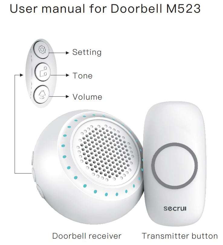 Secrui Wireless Doorbell M523 User Manual