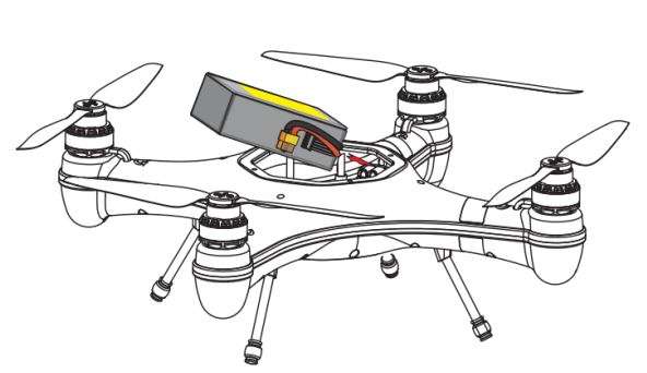 SwellPro Fishing Drone FD1 User Manual - Aircraft Battery Installation