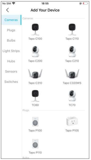 TP-Link Home Security Wi-Fi Camera Tapo C100 User Manual - Add Your Camera