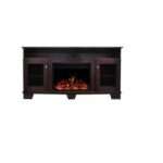 UNBRANDED Black Farmhouse Fireplace TV Stand D-W331S00052 User Manual