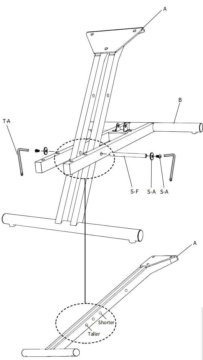 VIVO DN-CH-K01B Series Adjustable Ergonomic Kneeling Chair User Manual - STEP 1