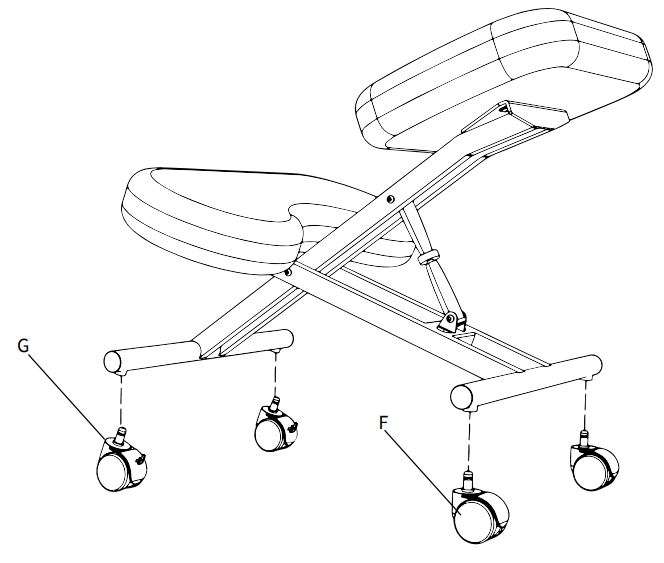 VIVO DN-CH-K01B Series Adjustable Ergonomic Kneeling Chair User Manual - STEP 6