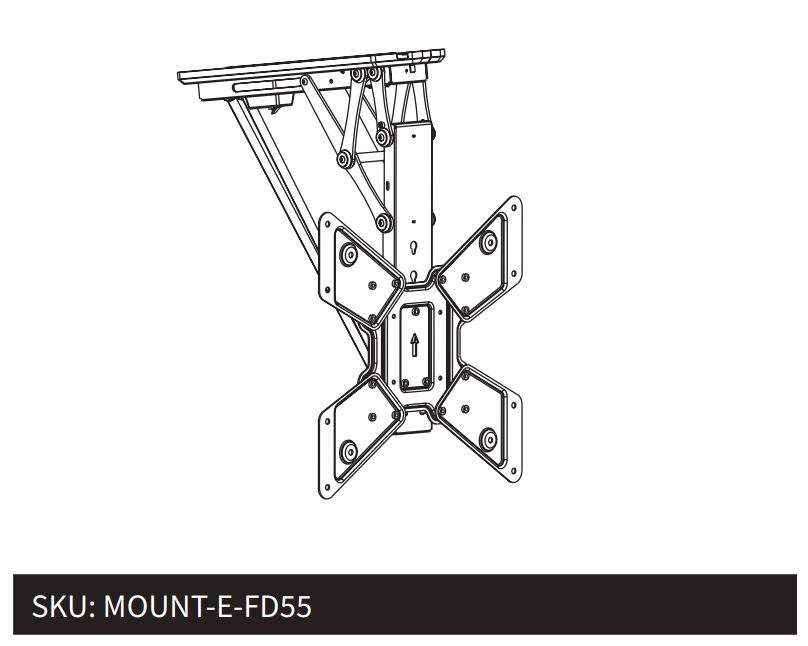 VIVO MOUNT-E-FD55, MOUNT-E-FD55W Electric Flip Down Ceiling Mount for 23 to 55TVs User Manual -