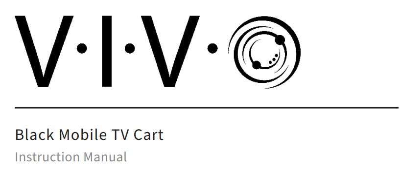 VIVO STAND-TV04M, STAND-TV04MW Black TV Cart for 13 to 60 Screens User Manual