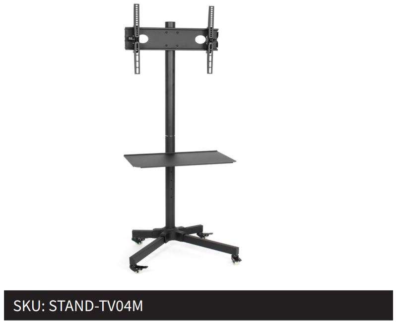 VIVO STAND-TV04M, STAND-TV04MW Black TV Cart for 13 to 60 Screens User Manual1