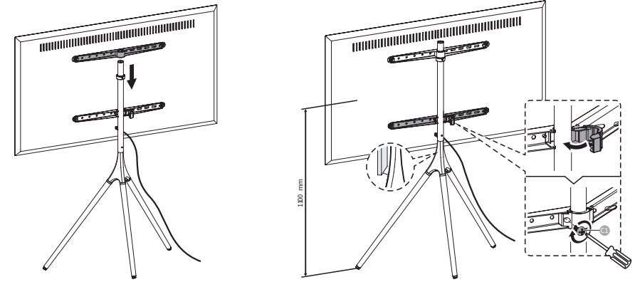 VIVO STAND-TV65AB Series Easel Stand for 45 to 65 TVs User Manual - STEP 5