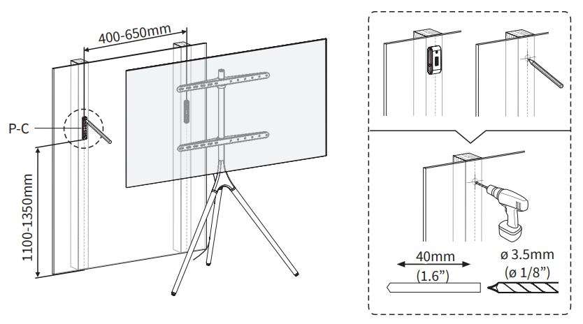 VIVO STAND-TV65AB Series Easel Stand for 45 to 65 TVs User Manual - STEP 7