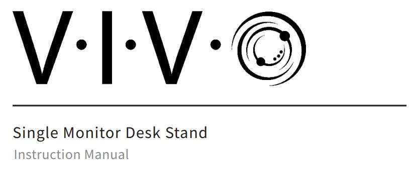 VIVO STAND-V001H, STAND-V001HW Single Monitor Desk Stand User Manual
