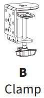 VIVO STAND-V002, STAND-V002W Dual Monitor Desk Mount User Manual - Clamp