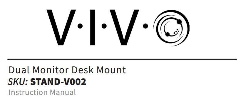 VIVO STAND-V002, STAND-V002W Dual Monitor Desk Mount User Manual