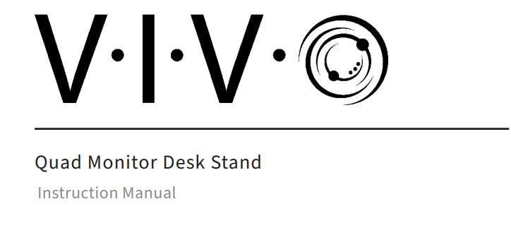 VIVO STAND-V004F Quad Monitor Desk Stand User Manual