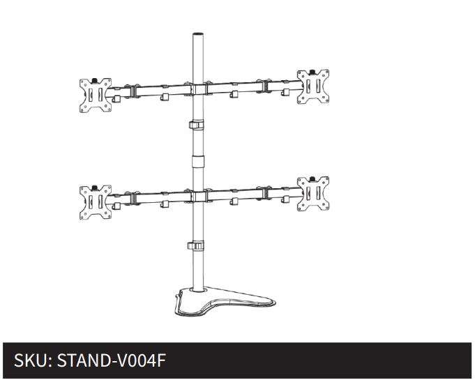 VIVO STAND-V004F Quad Monitor Desk Stand User Manual a
