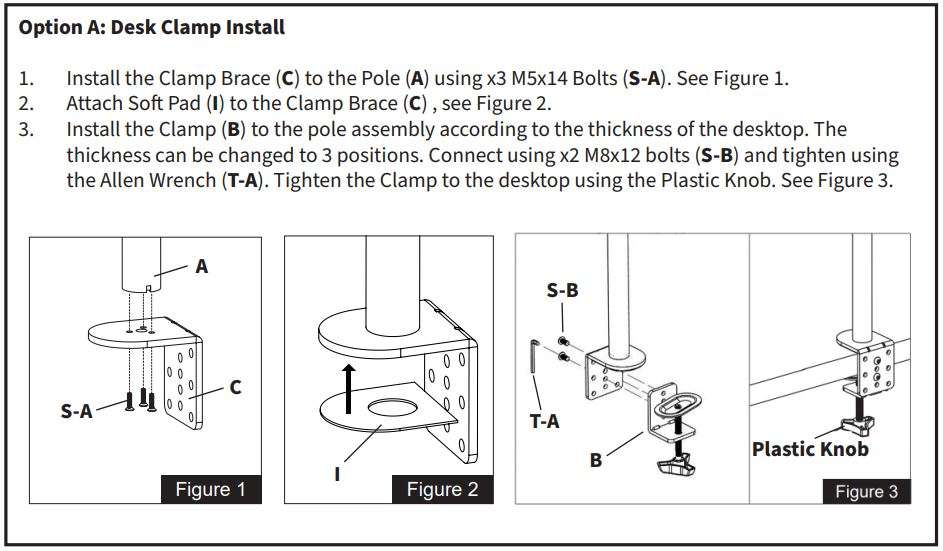 VIVO STAND-V011, STAND-V011W Single Monitor Extra Tall Desk Mount User Manual - STEP 1
