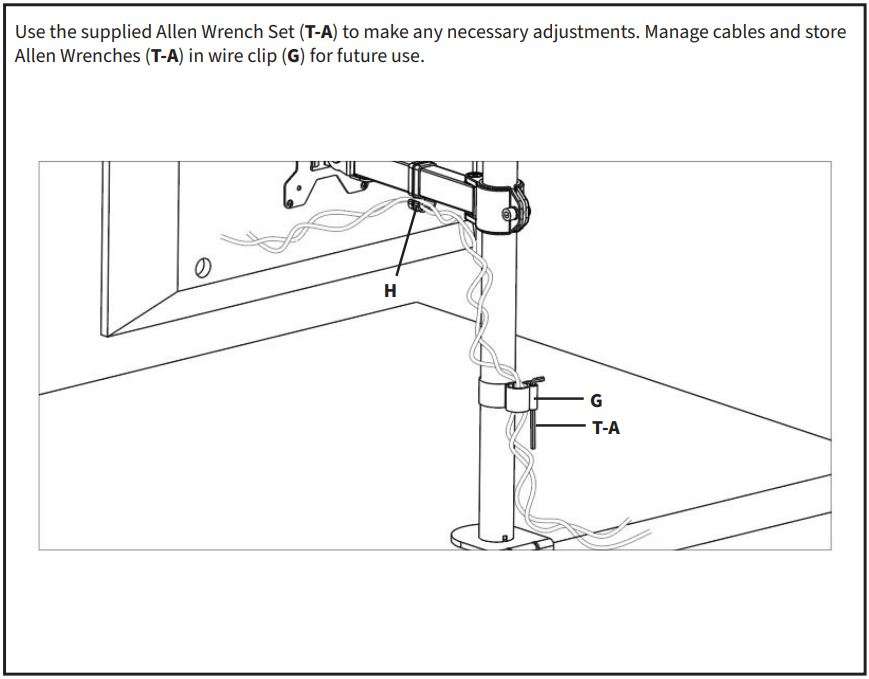 VIVO STAND-V011, STAND-V011W Single Monitor Extra Tall Desk Mount User Manual - STEP 6