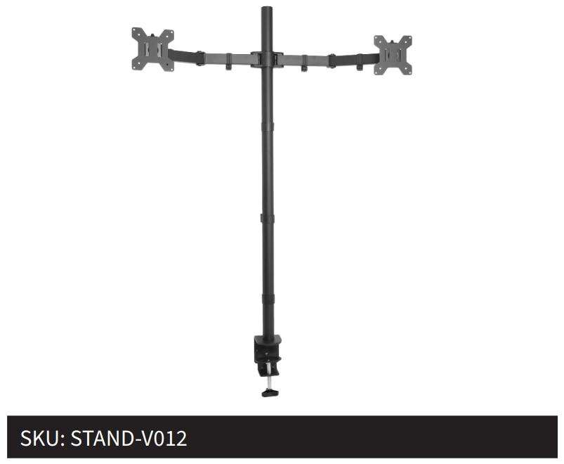VIVO STAND-V012, STAND-V012W Dual Monitor Extra Tall Desk Mount User Manuala