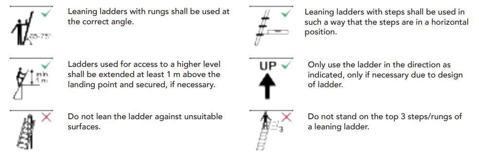 altrex Nevada 2-part Reform Ladder Instructions - Leaning ladders