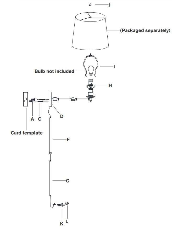 circa LIGHTING AH2012 Gene Swing Arm Instruction Manual - Portable assembly
