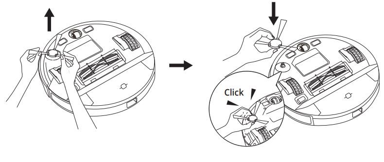eufy T2257 RoboVac G20 User Manual - Replace the Side Brush