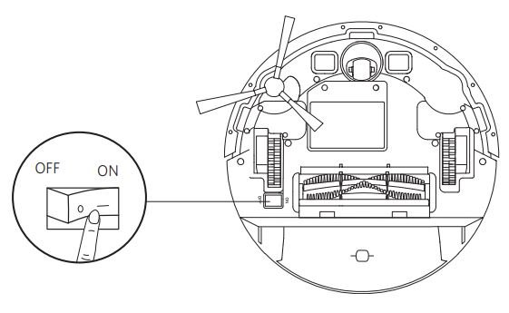 eufy T2257 RoboVac G20 User Manual - Turn on the main power switch on the bottom of RoboVac