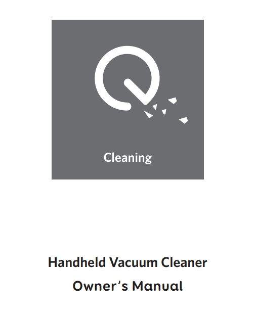 eufy by Anker HomeVac H11 Handheld Vacuum Cleaner Owner’s Manual
