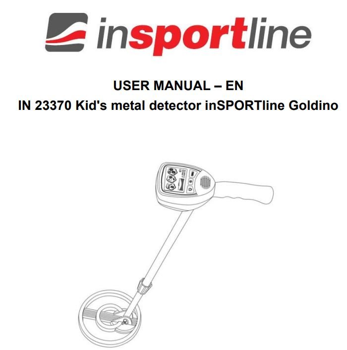 insportline 23370 Kids Metal Detector User Manual