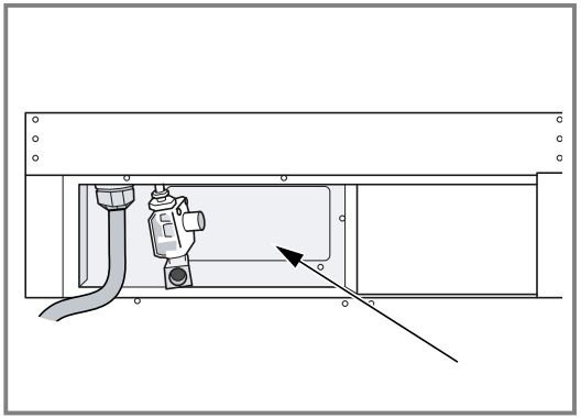 Bosch HGI8056UC 800 Series Gas Slide-in Range 30'' Stainless Steel User Manual - The gas connection is located below the back panel of the range