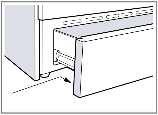 Bosch HGI8056UC 800 Series Gas Slide-in Range 30'' Stainless Steel User Manual - on the backside of the drawer front
