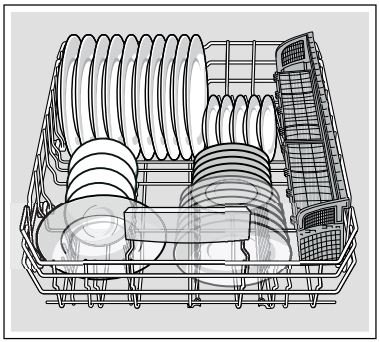 Bosch SHEM63W55N 300 Series Dishwasher 24'' Stainless steel User Manual - Alternate loading pattern