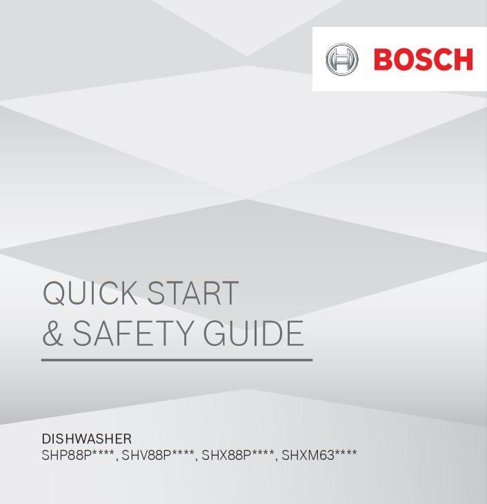 Bosch SHP88PZ55N Benchmark® Dishwasher 24'' Stainless steel User Manual