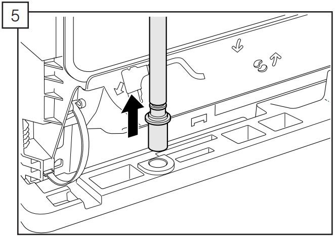 Bosch SHSM63W56N 300 Series Dishwasher 24'' Black User Manual - Pull the drain hose out of the packaging base as shown.