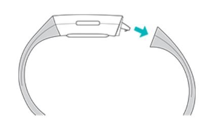 Fitbit Charge 4 Fitness and Activity Tracker User Manual - Gently pull the band away from the tracker to release it