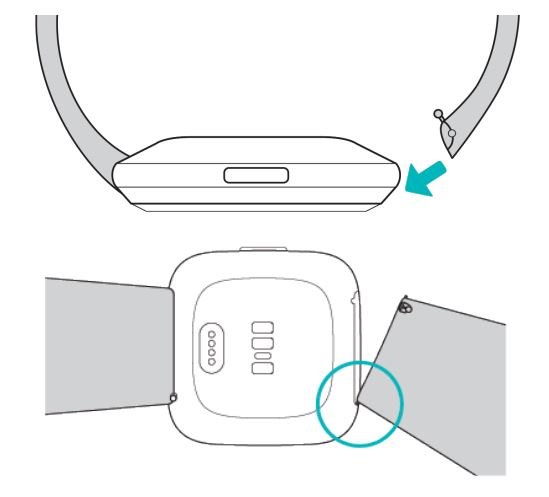 Fitbit Versa 2 Health and Fitness Smartwatch User Manual - Attach a wristband