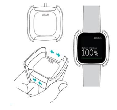 Fitbit Versa 2 Health and Fitness Smartwatch User Manual - Charge your watch