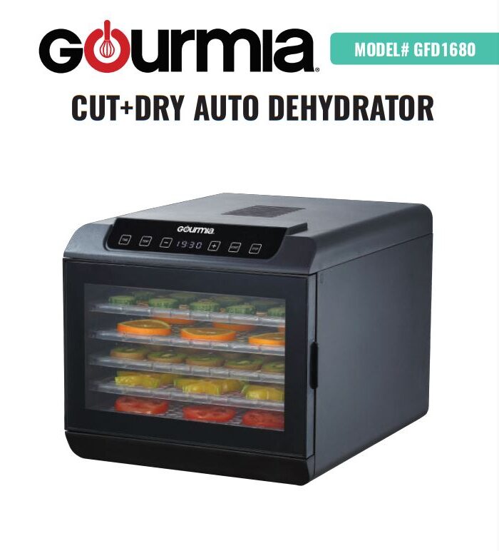 Gourmia GFD1680 Digital Cut + Dry Compact Food Dehydrator User Manual