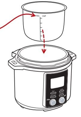 Gourmia GPC855 Pressure Cooker User Manual - Insert ingredients into the