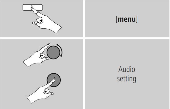 Hama DIT2000 Digital Hi-Fi Tuner User Manual - Audio setting