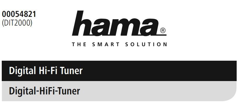 Hama DIT2000 Digital Hi-Fi Tuner User Manual