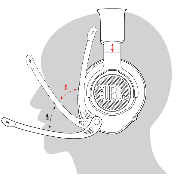 JBL 300 headset image - WEARING YOUR HEADSET