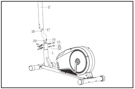 JLL CT200 Cross Trainer User Manual - Connect the sensor wire from the main base to the