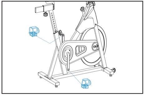 JLL IC300 Indoor Cycling User Manual - Attach the saddle to the seat post and tighten both