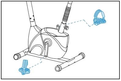 JLL JF100 Upright Exercise Bike User Manual - The right pedal must be threaded clockwise and the left anti-clockwise.