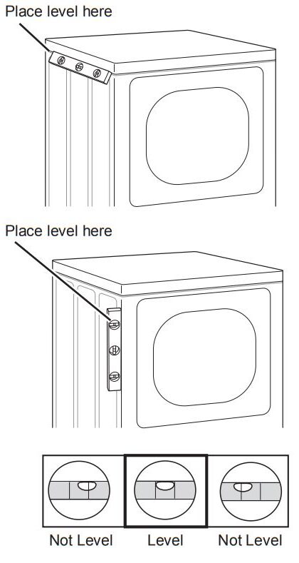 LG DLE7150W Ultra Large Capacity Electric Dryer User Manual - Position the dryer in the final location